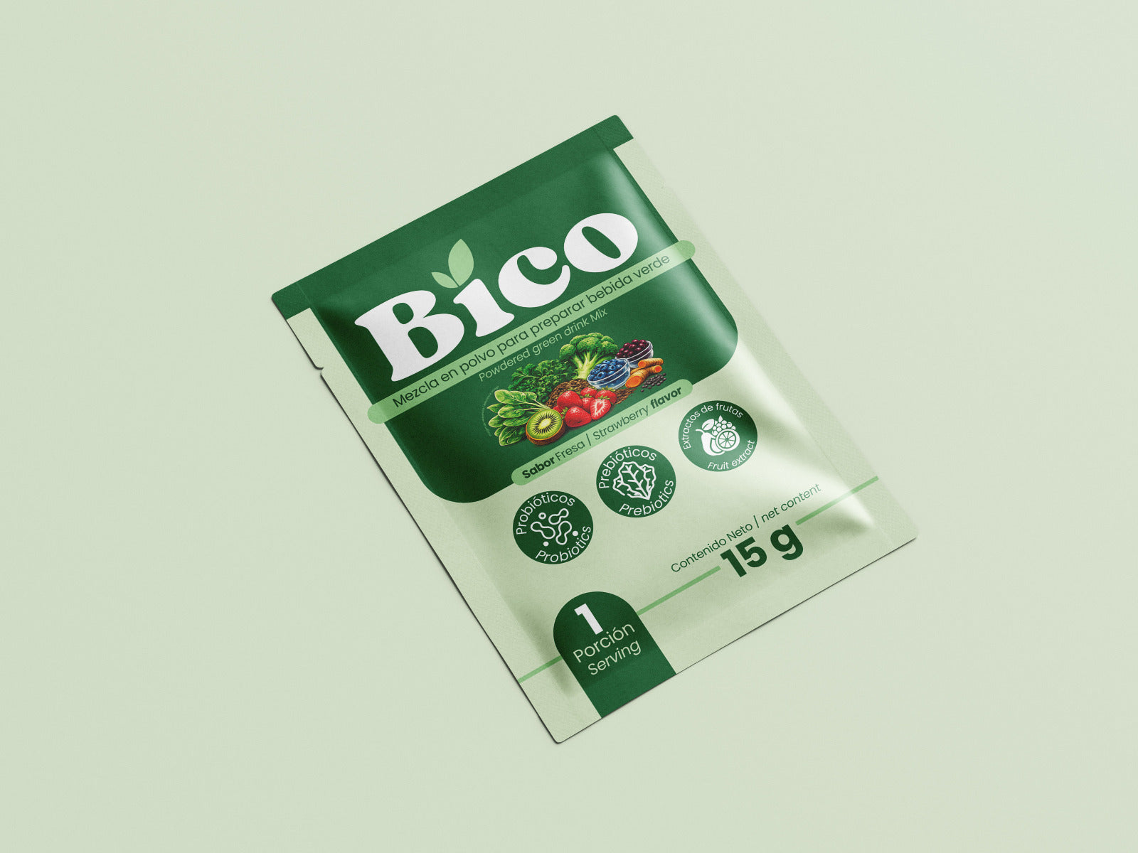 Satchet Batido Verde Super Alimentos